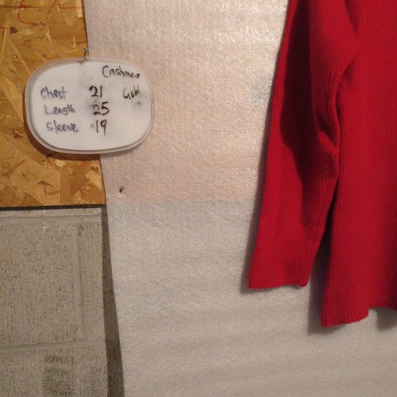 Gobi Cashmere sweater 100%Mongolian Cashmere chunky turtleneck jumper medium RED - Picture 8 of 8